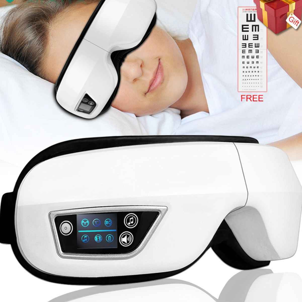 Masajeador de Ojos Compresa Caliente de Fatiga y Arrugas